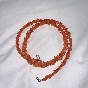 orange heishi turquoise necklace